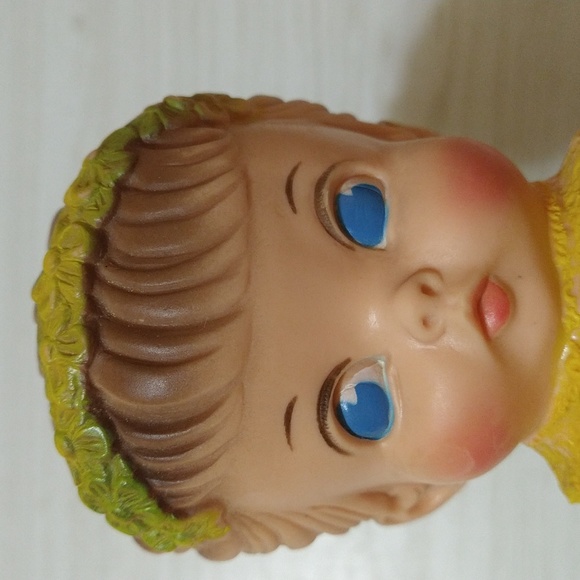 Vintage 1958 Edward Mobley Girl Rubber Doll Squeak Toy Arrow Plastic 8" - Picture 6 of 8